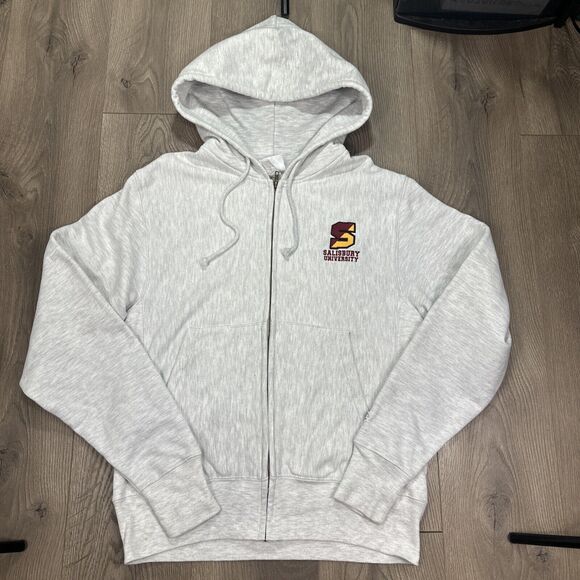 Champion Reverse Weave Salisbury University Sweatshirt Full Zip Gray Size Small - Picture 2 of 9